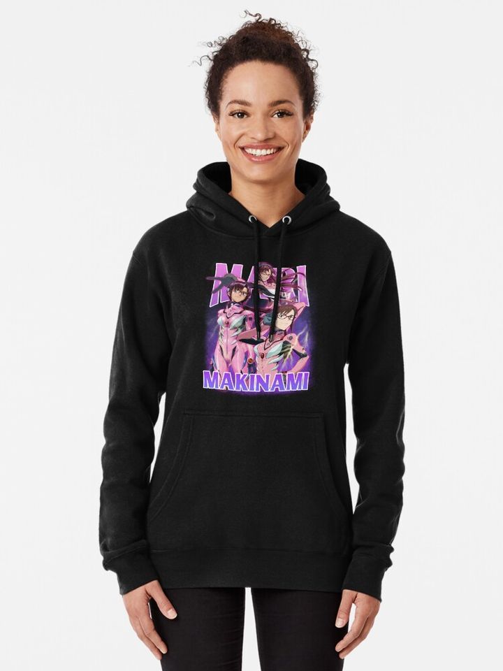 Mari Makinami Evangelion Bootleg Anime Thick Hoodie