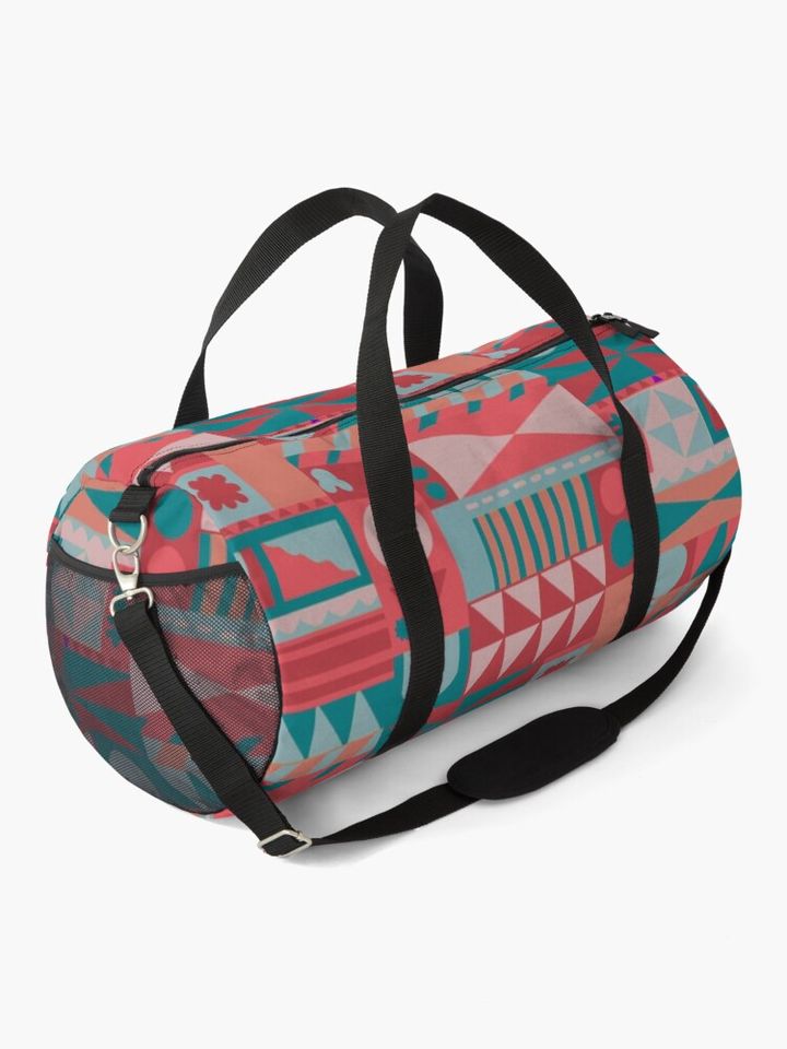 "it's a small world" Pattern (cherry palette) Duffle Bag