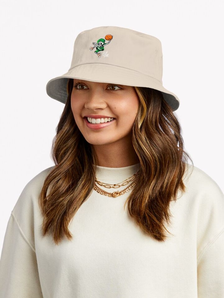 skeleton basketball player Bucket Hat