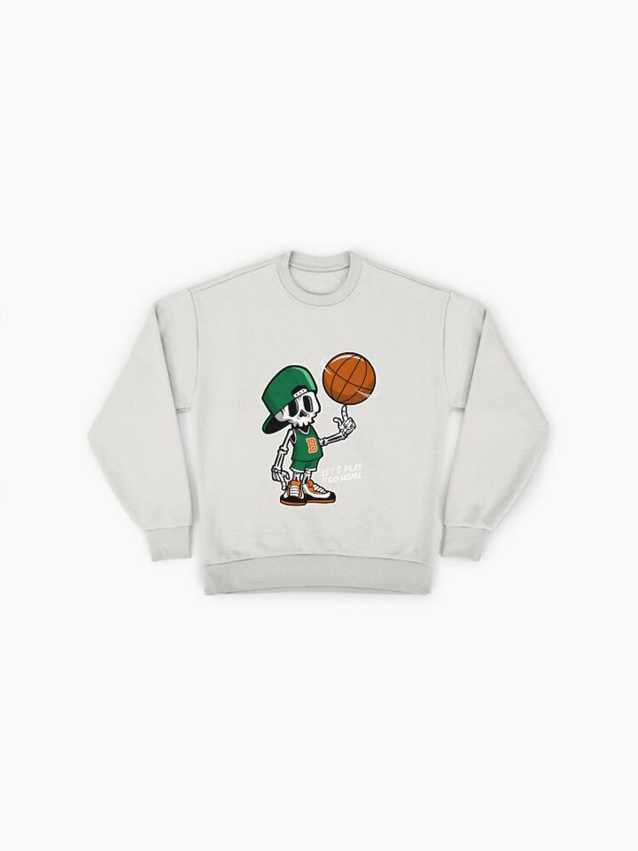skeleton basketball player Premium Oversized Sweatshirt