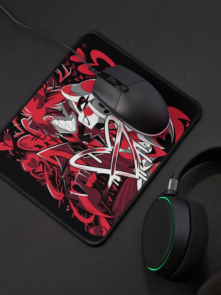 Charlie And Alastor Hazbin Hotel Mouse Pad, Hazbin Hotel Decor