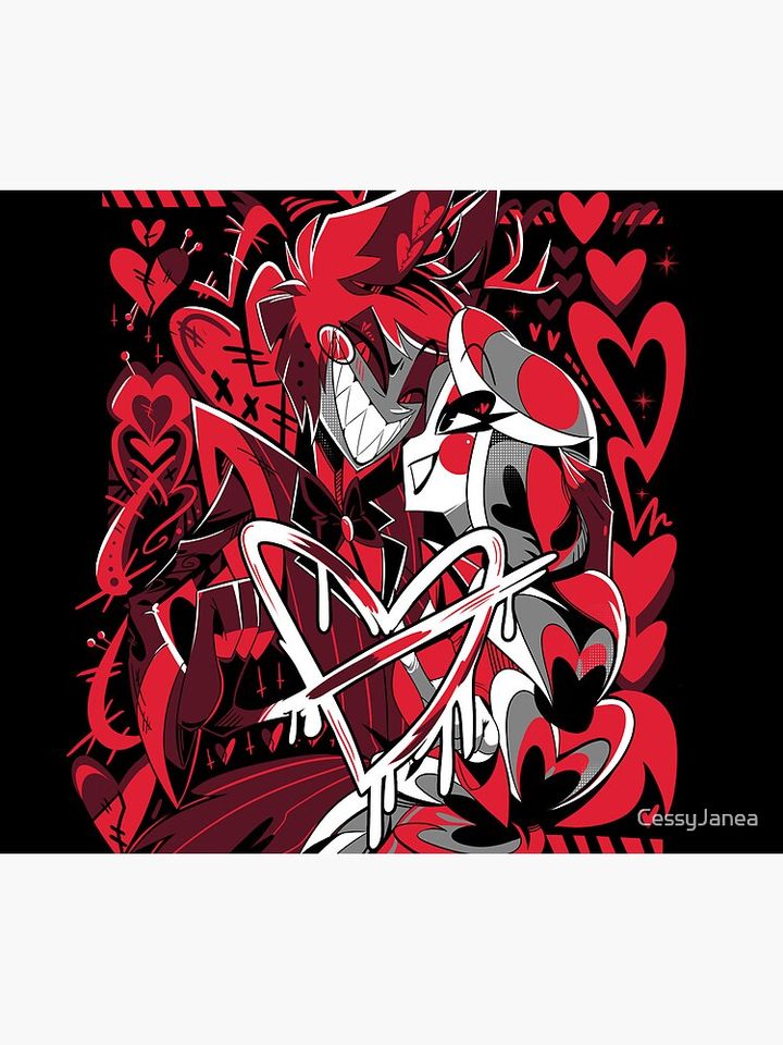 Charlie And Alastor Hazbin Hotel Mouse Pad, Hazbin Hotel Decor