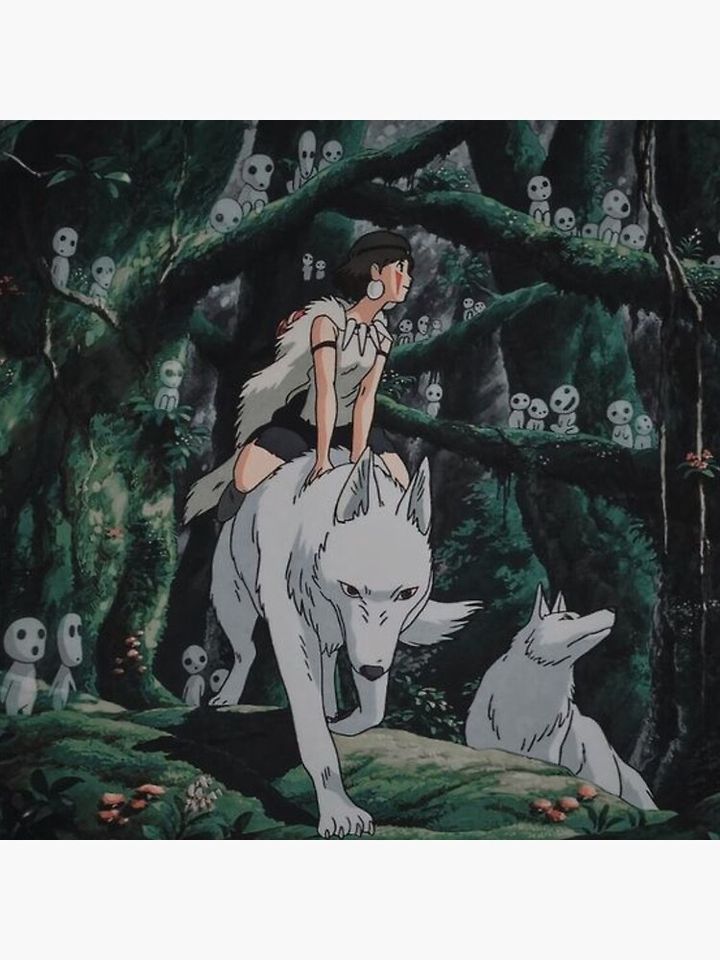 Princess Mononoke spirit of the forest. Premium Matte Vertical Poster