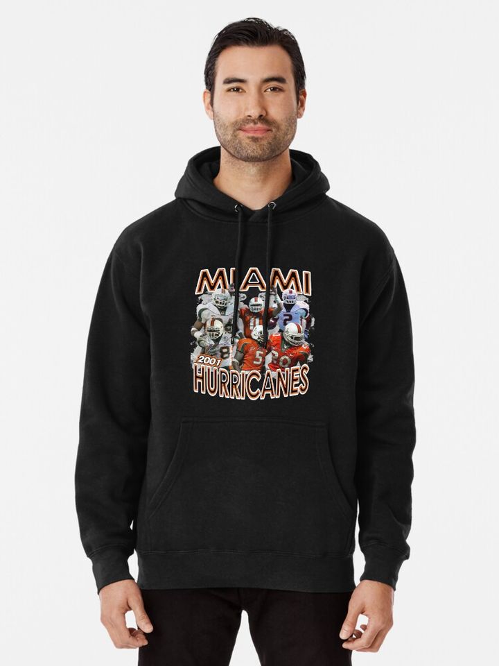 2001 Miami Championship Team White Smoke Pullover Hoodie