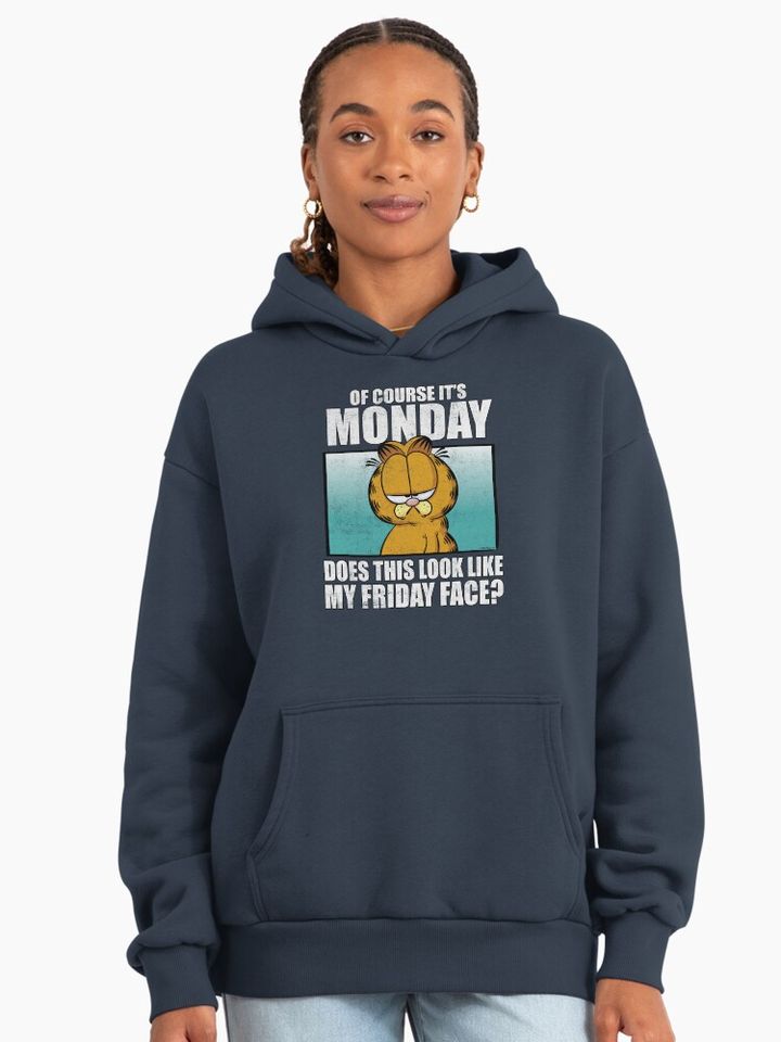 Garfield Of Course It's Monday...Friday Face  Premium Hoodie