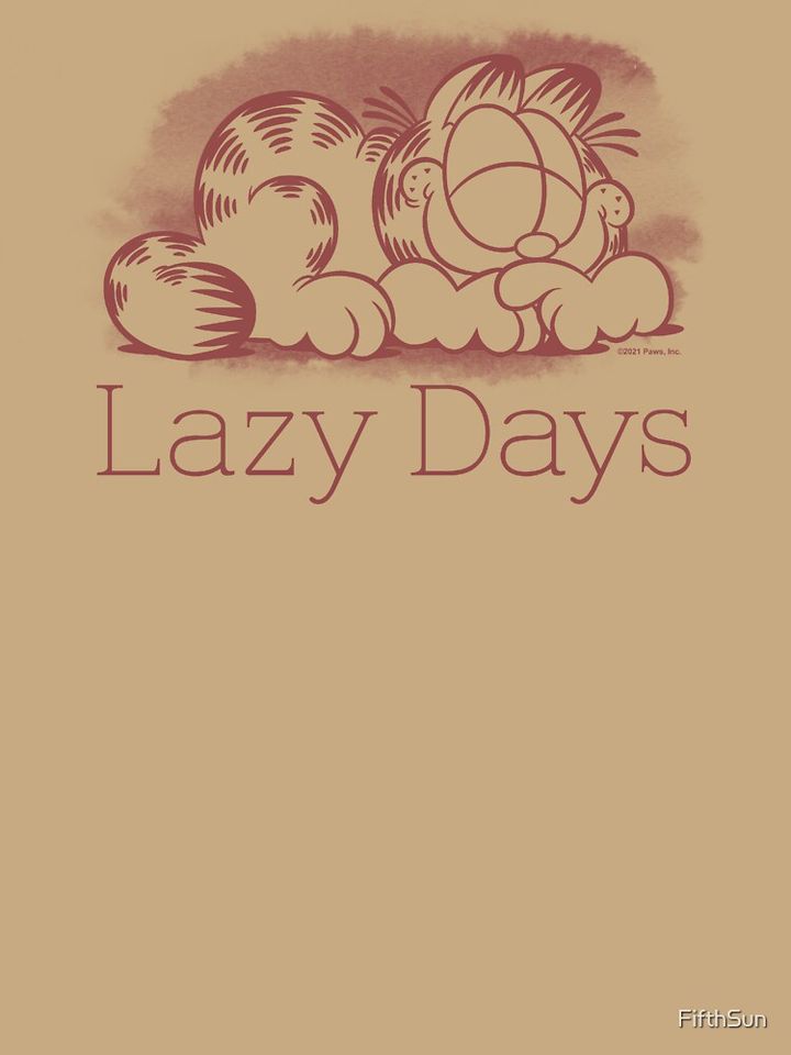 Garfield Lazy Days Sleeping In Outline Premium Sweatshirt