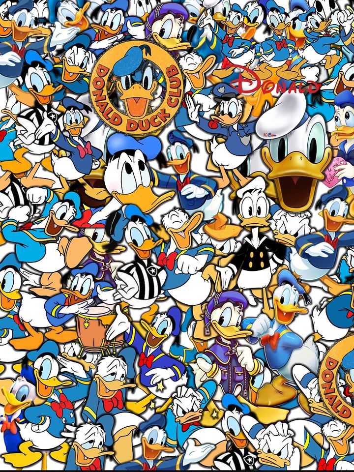 Donald Duck Kids Classic Funny Cartoon Ultimate Super Fine HD Collage Classic T-Shirt