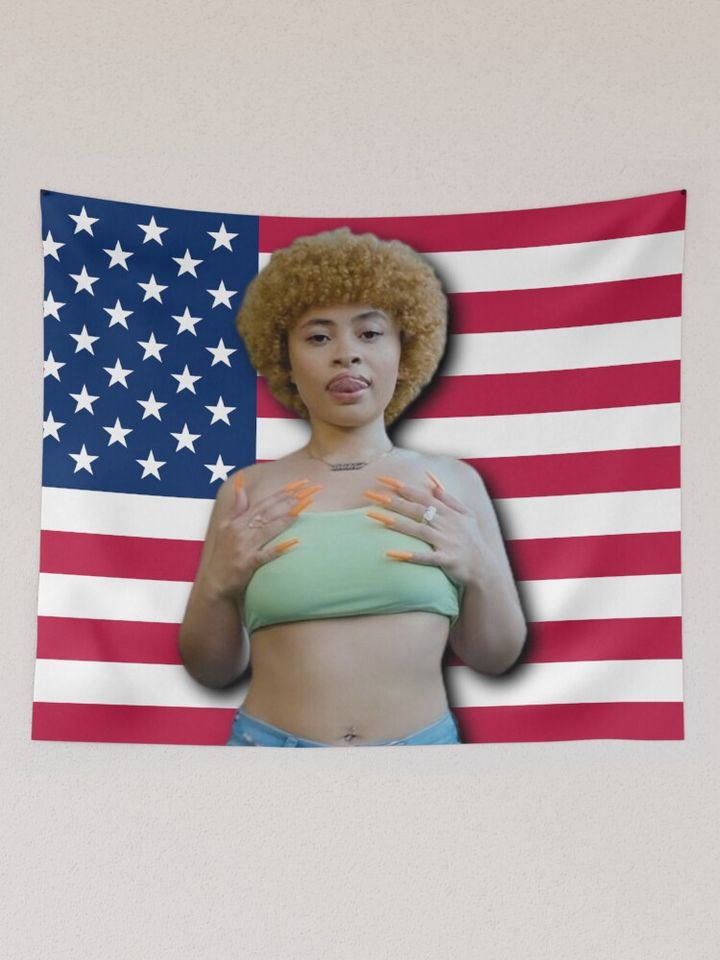 Ice Spice Flag Tapestry