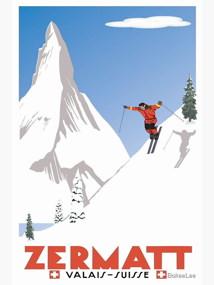 Zermatt, Valais, Switzerland,Ski Poster Poster