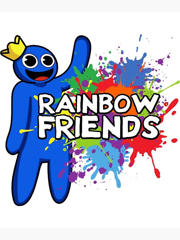 Rainbow Friends Paint Splatter Premium Matte Vertical Poster