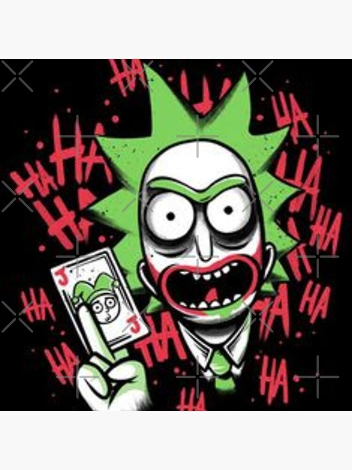 Rick and Rickandmorty Joker  Throw Pillow