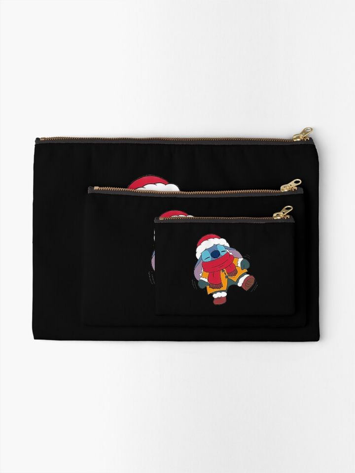 Disney Stitch Merry Christmas Makeup Bag