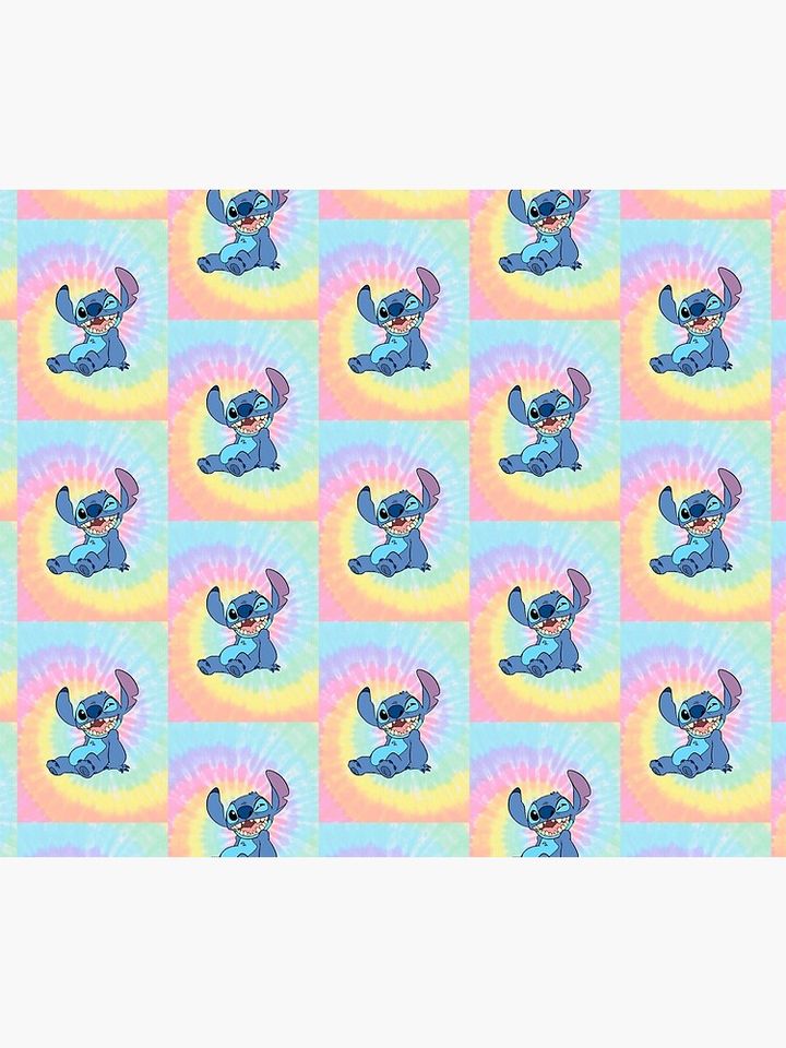 Colorful Stitch sitting Graphic Throw Blanket