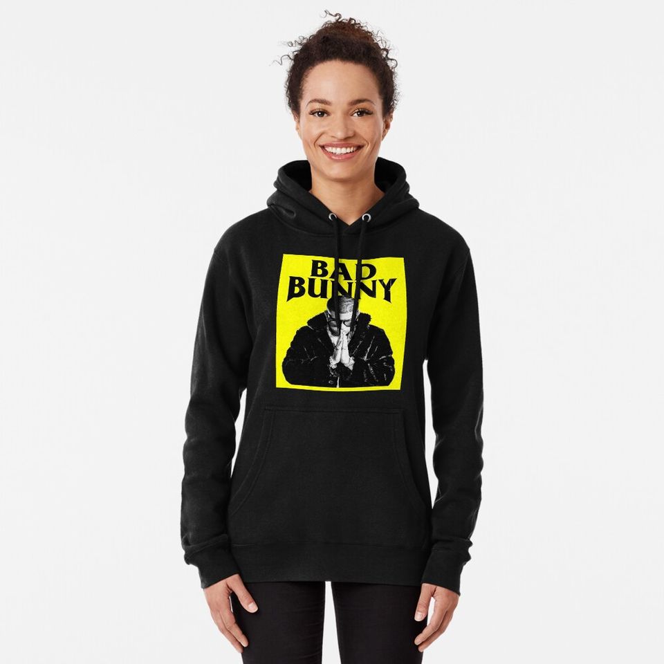 Bad Bunny graphic pullover hoodie