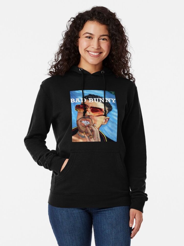 Bad Bunny graphic pullover hoodie