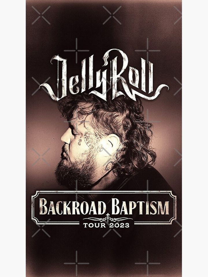 Backroad Baptism Tour, Jelly Roll Tour, Jelly Roll Premium Matte Vertical Poster