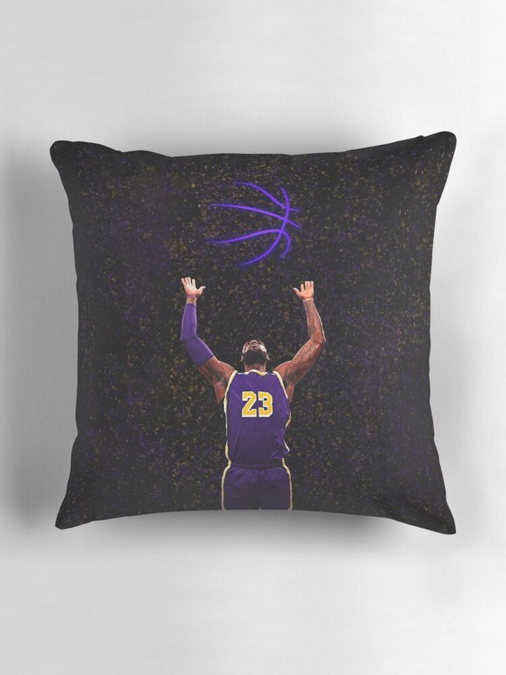Lebron James 23 Pillow, Basketball Gift, Gift for Fan