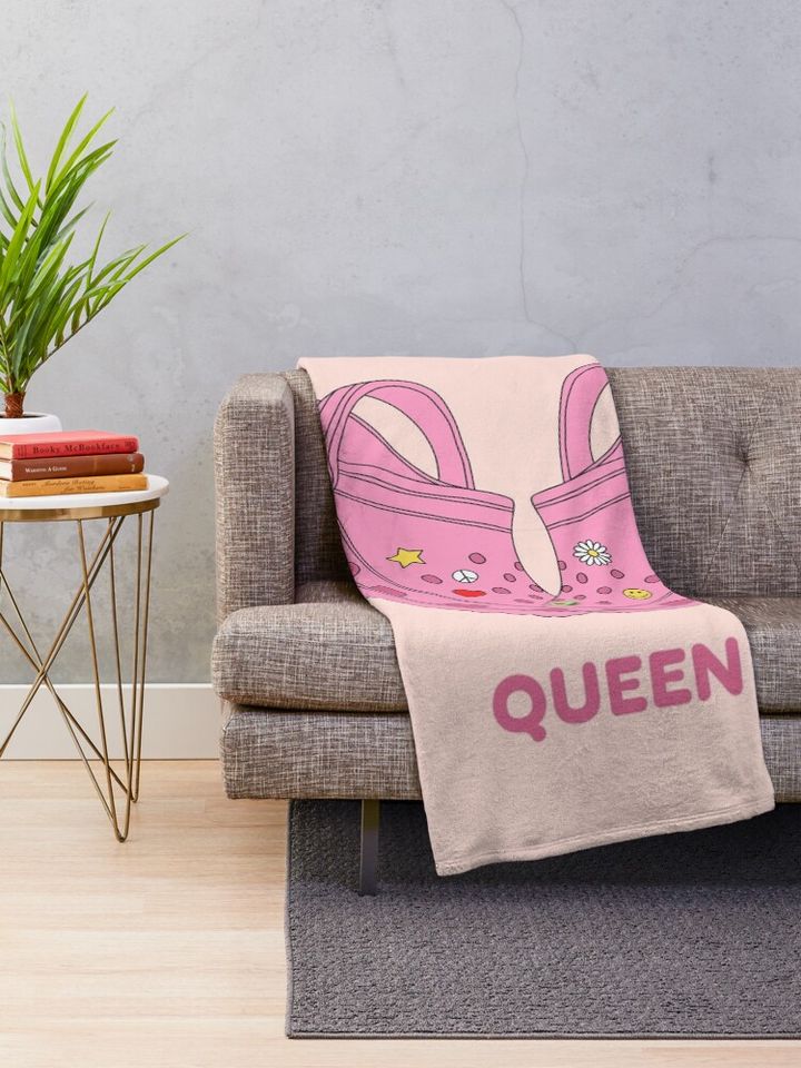 Croc Queen Throw Blanket