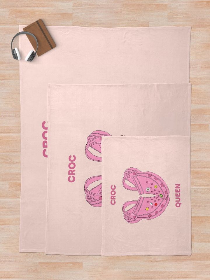 Croc Queen Throw Blanket