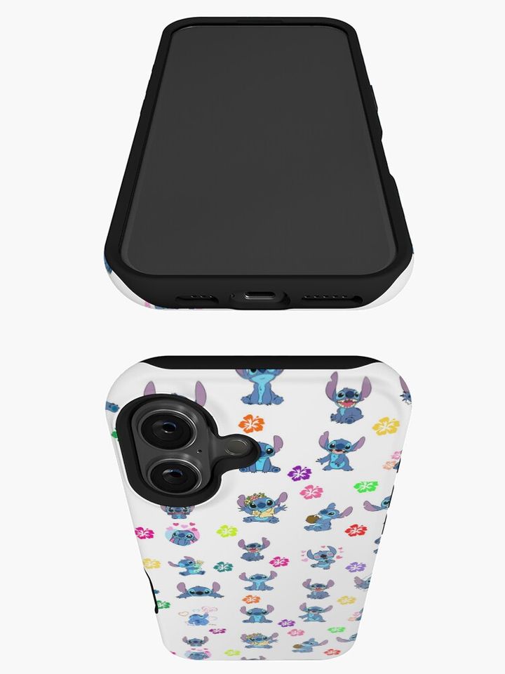 Stitch Hawaiian Flowers iPhone Case