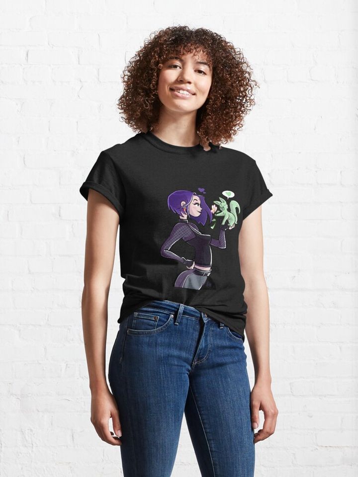 Raven & Beast Boy Teen Titans Cartoon Movie T-shirt