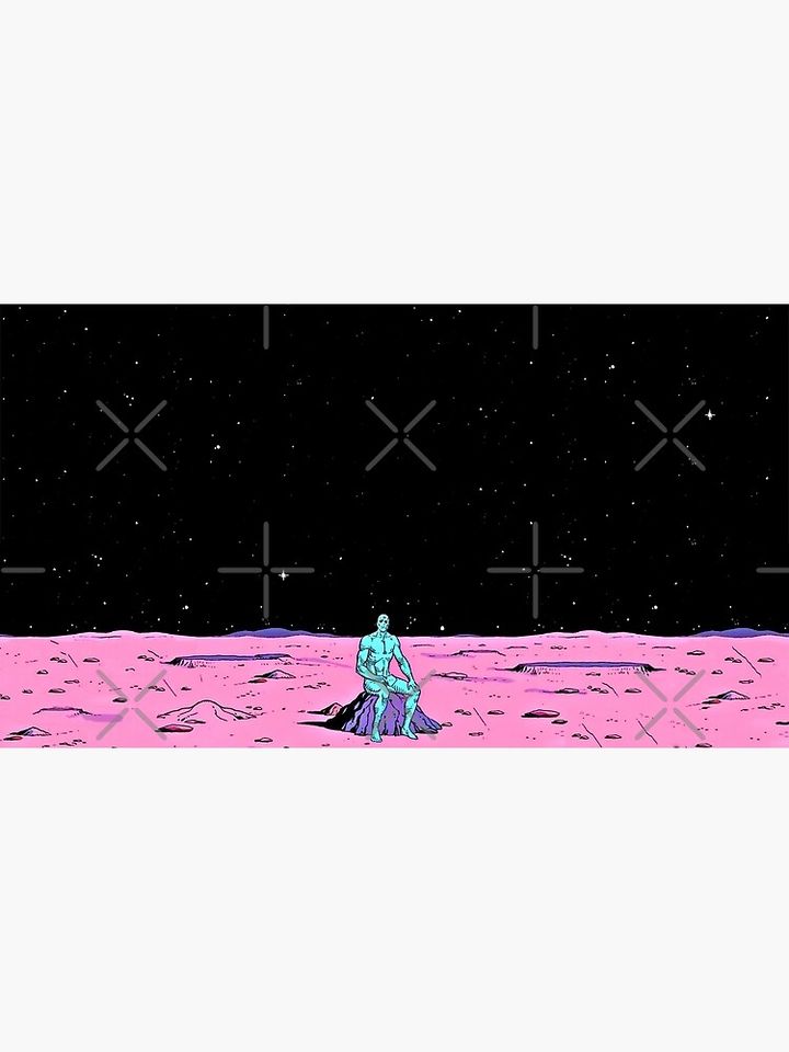 Dr. Manhattan sitting on mars (comic) Premium Matte Vertical Poster