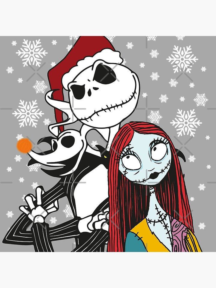 Jack Skellington, Zero and Sally - The Nightmare Before Christmas Pillow