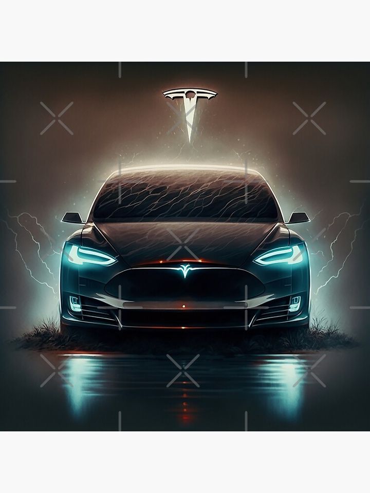Electrifying Tesla Premium Matte Vertical Poster