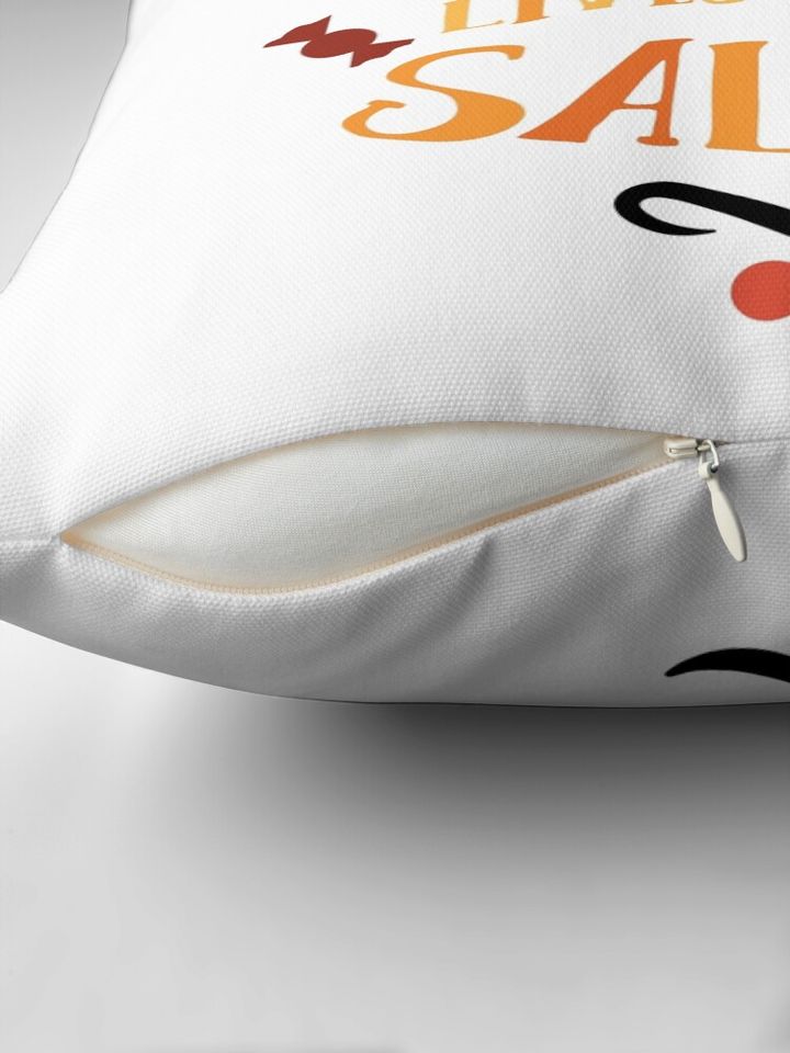Not Every Witch Lives In Salem Funny Halloween Pillow