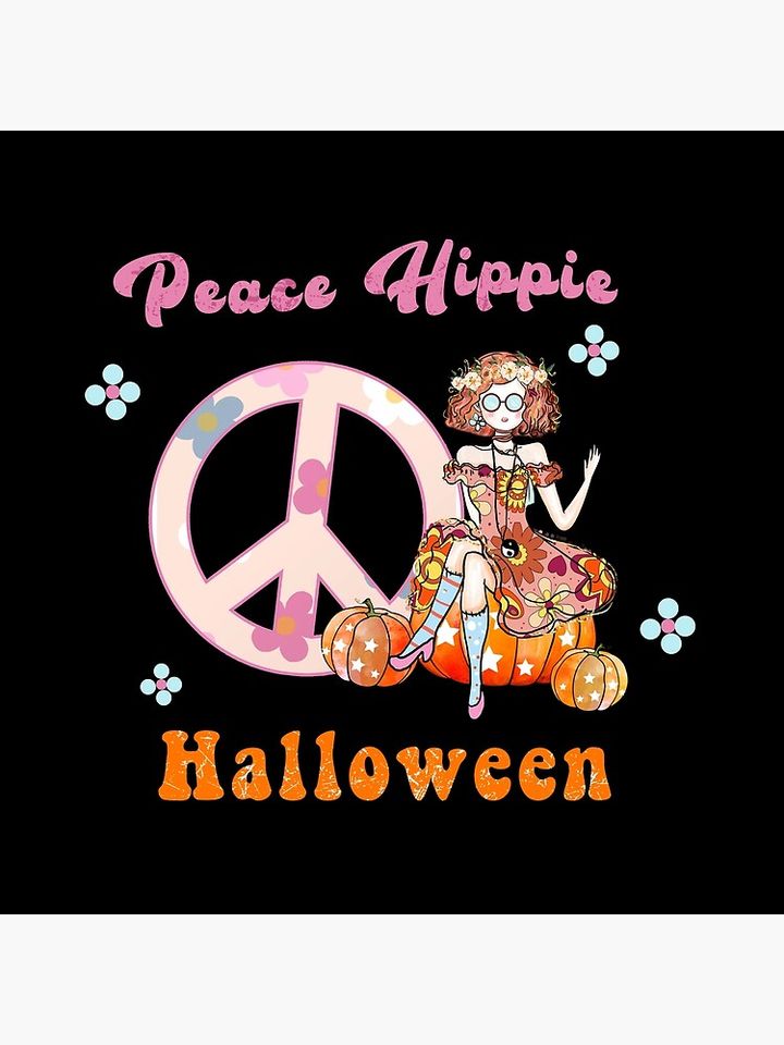 Peace Hippie Halloween Sublimation Pillow
