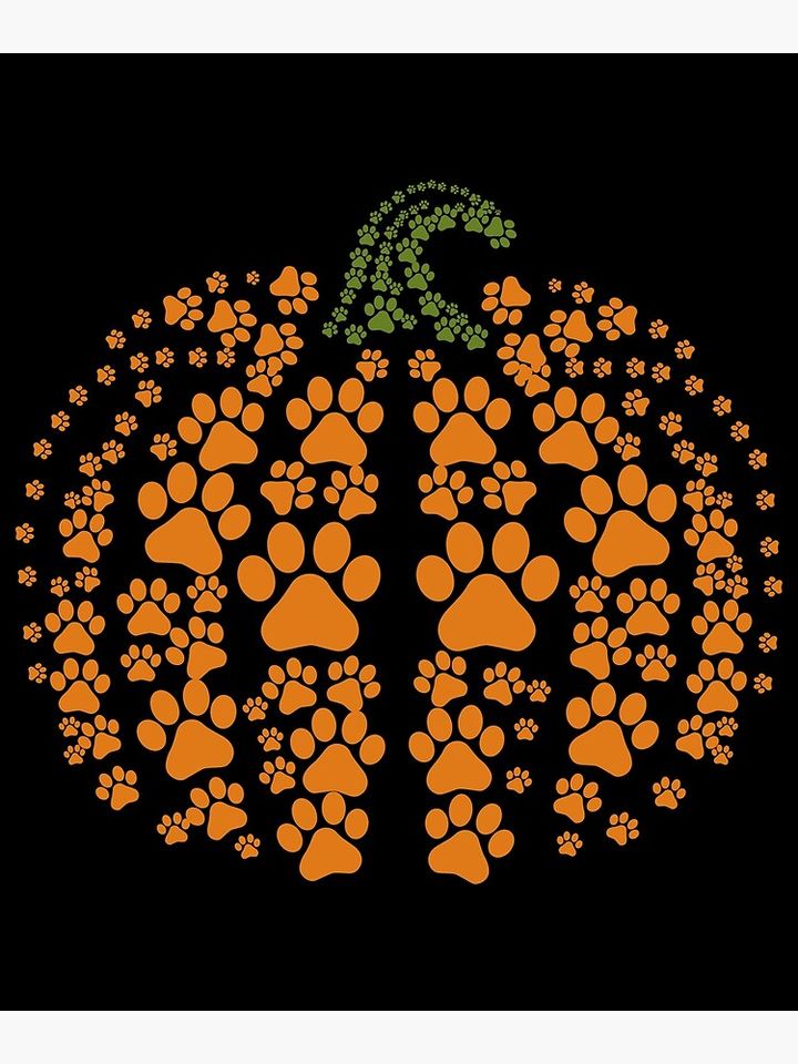 Pumpkin Halloween Funny Dog Cat Pumpkin Poster