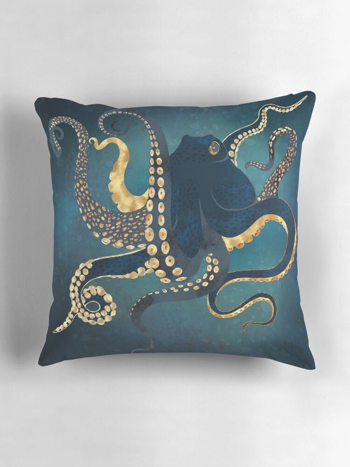 Metallic Octopus IV Pillow