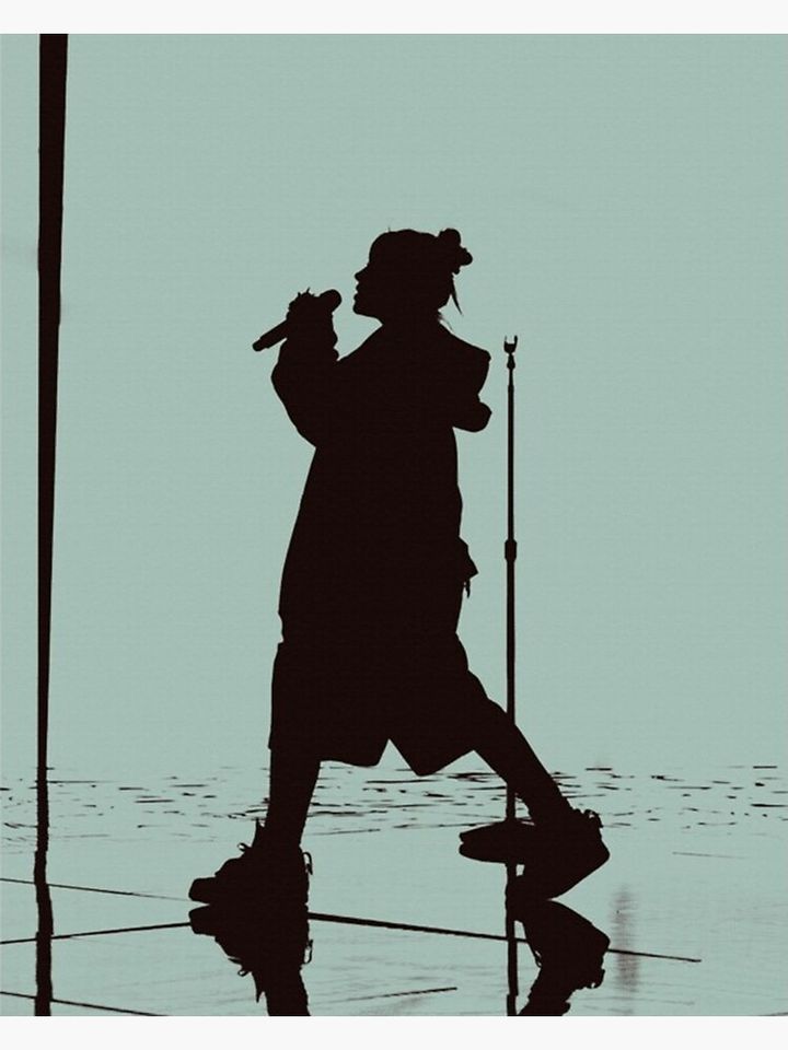 BILLIE;EILISH SILHOUETTE POSTER Premium Matte Vertical Poster