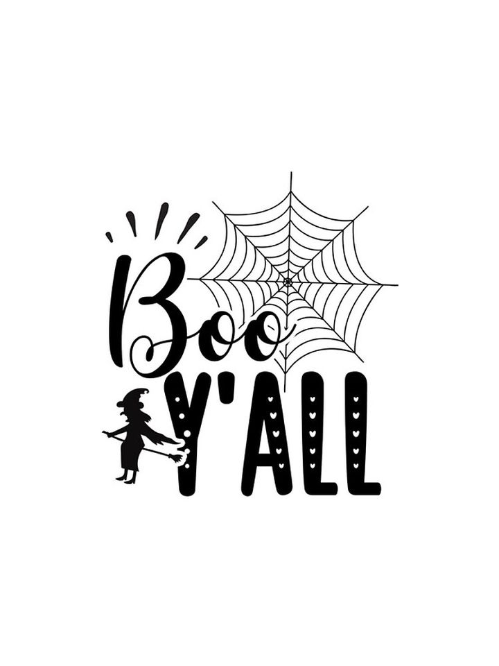 Boo Y'all Funny Witch Halloween iPhone Case
