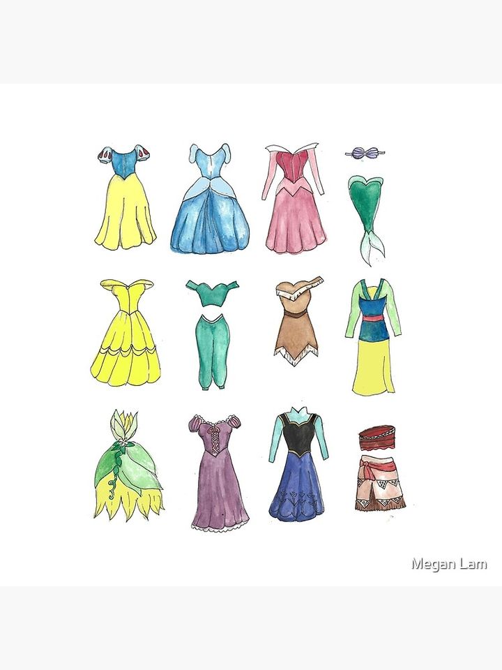 Princess Dresses Pillow
