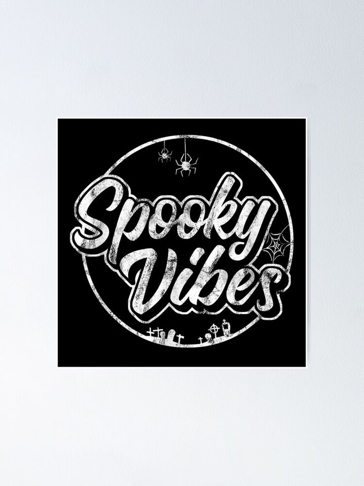 Retro Spooky Vibes Halloween Poster