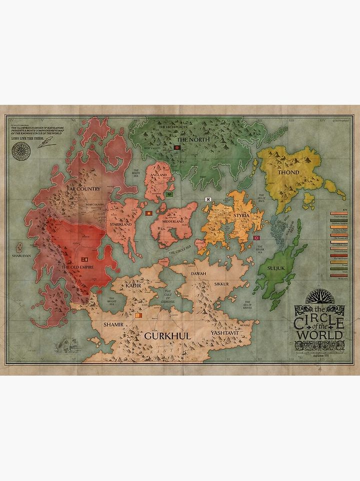 First Law: The Circle of The World full map Premium Matte Vertical Poster