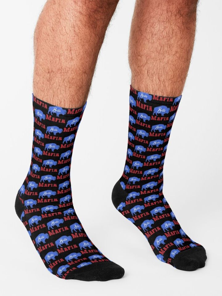 Bills Mafia 716 Buffalo New York BFLO Socks, Gift For Fan