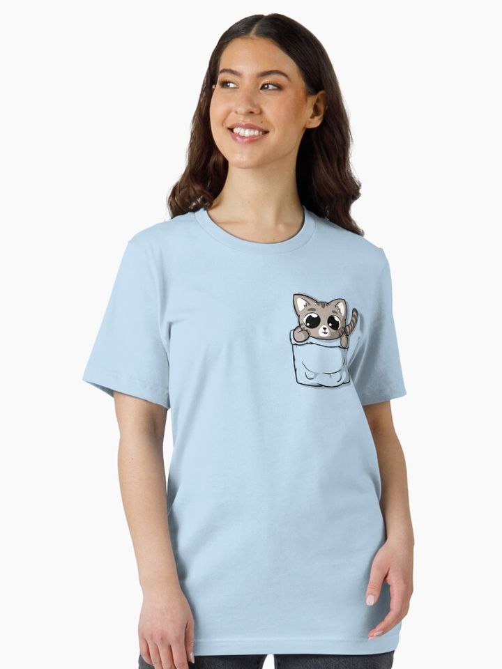 Cute Gray Pocket Cat Essential T-Shirt