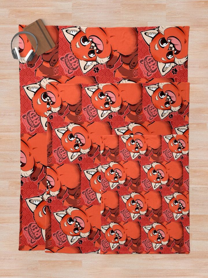 TURNING RED FANART_CAOSDIBUJITOS Throw Blanket