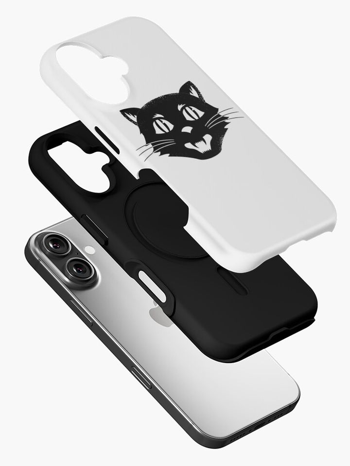 Halloween Black Cat Vintage iPhone Case