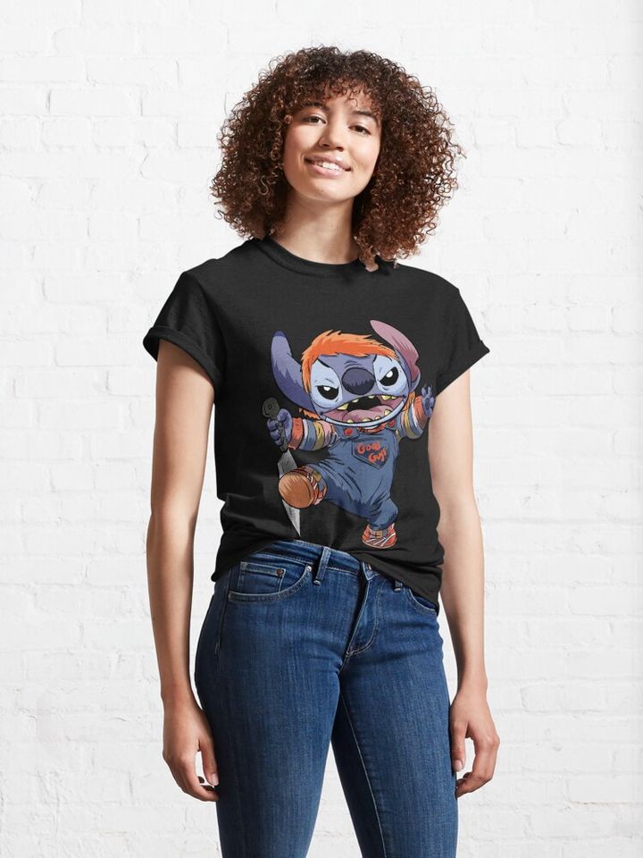Chucky Stitch Classic T-Shirt, Halloween Stitch T-Shirt