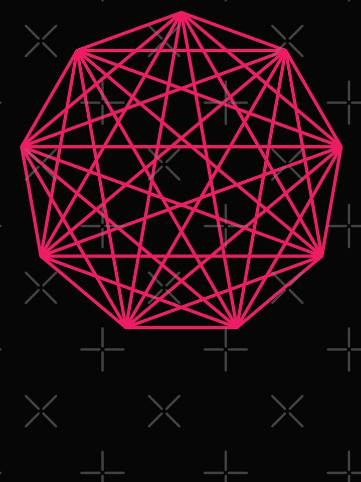 Pink Nonagon Boxy T-Shirt