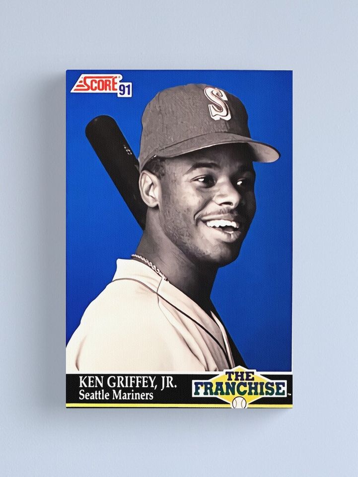 Ken Griffey Jr Canvas, Gift for baseball fan