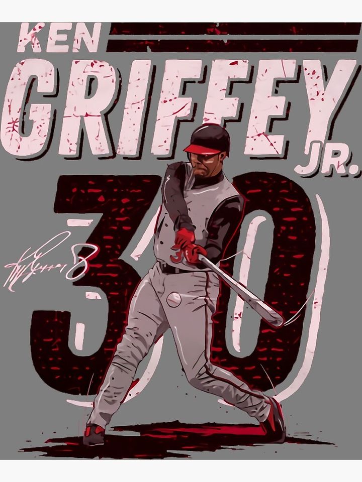 Ken Griffey Jr Canvas, Gift for baseball fan