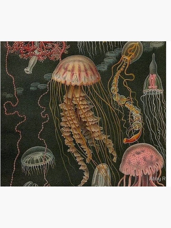 Dark Jellyfish Poster Tapestry