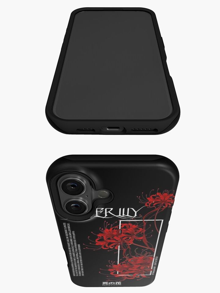 japanese red spider lily aesthetic iPhone Case