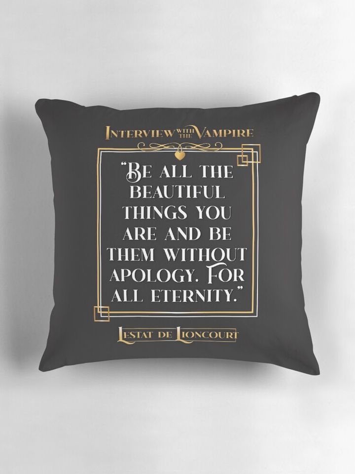 Interview with the Vampire Lestat Quote - Transparent Pillow