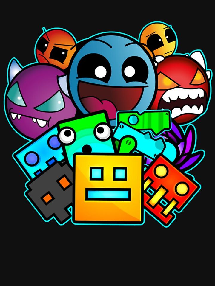 geometry dash old school gaming | Active T-Shirt