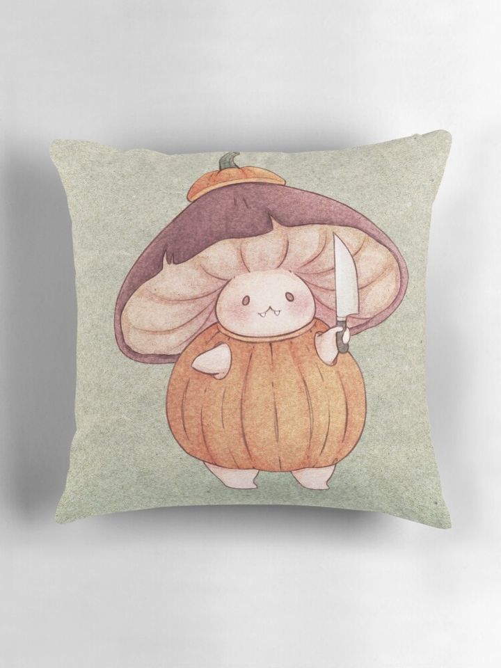 Pumpkin Halloween Mushroom Costume Pillow